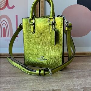 Coach Metallic Green Mini Bag